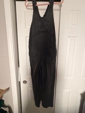 Women's Black Overalls Jumpsuit- Classic Relaxed Fit